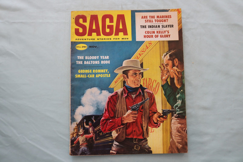 1958 NOVEMBER SAGA MAGAZINE - THE DALTONS RODE COVER - E 26643