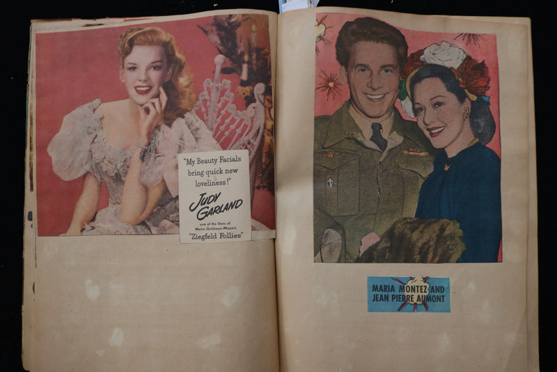 1940'S MOVIE STARS SCRAPBOOK, PACKED - MERLE OBERON - JOAN CRAWFORD - E 24914