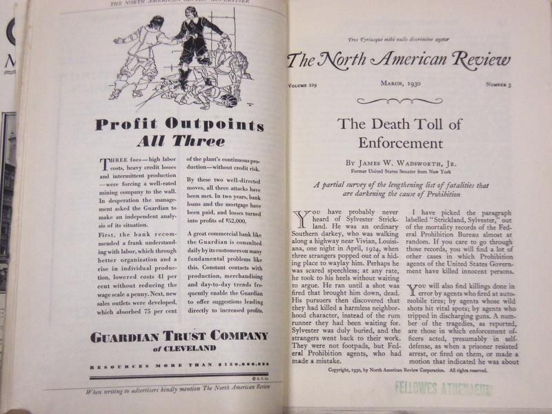 1930 NORTH AMERICAN REVIEW LOT OF 12 COMPLETE YEAR - STORIES/ARTICLES - WR 652