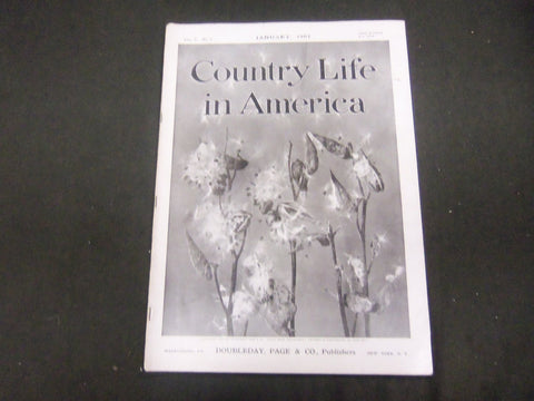 1904 JANUARY COUNTRY LIFE IN AMERICA MAGAZINE - GREAT PHOTOS & ADS - ST 880