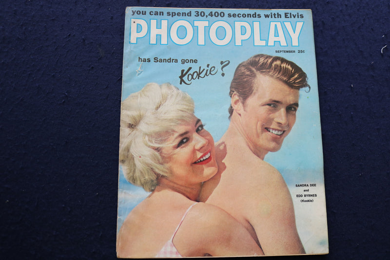 1959 SEPTEMBER PHOTOPLAY MAGAZINE - SANDRA LEE & ED BYRNES COVER - E 9137