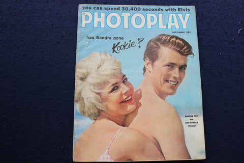 1959 SEPTEMBER PHOTOPLAY MAGAZINE - SANDRA LEE & ED BYRNES COVER - E 9137
