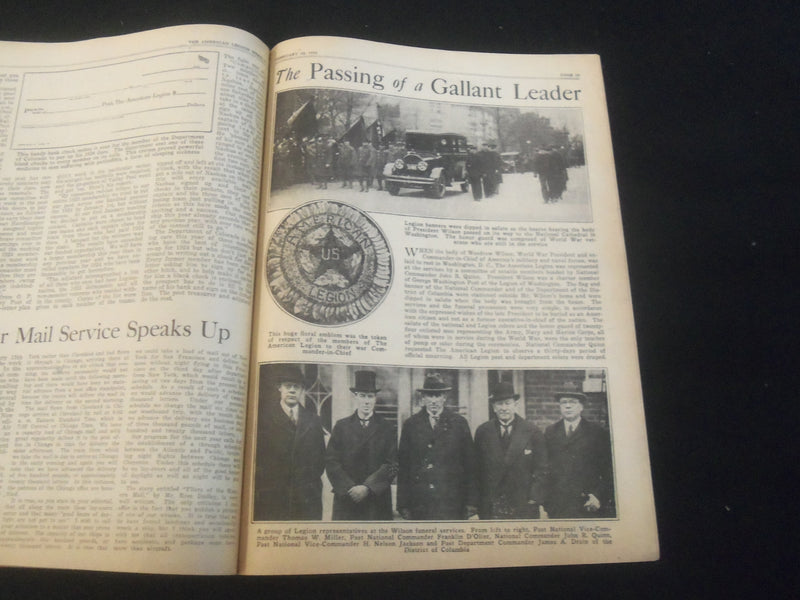 1924 FEB 29 THE AMERICAN LEGION WEEKLY MAGAZINE - ILLUSTRATED COVER - B 5529P