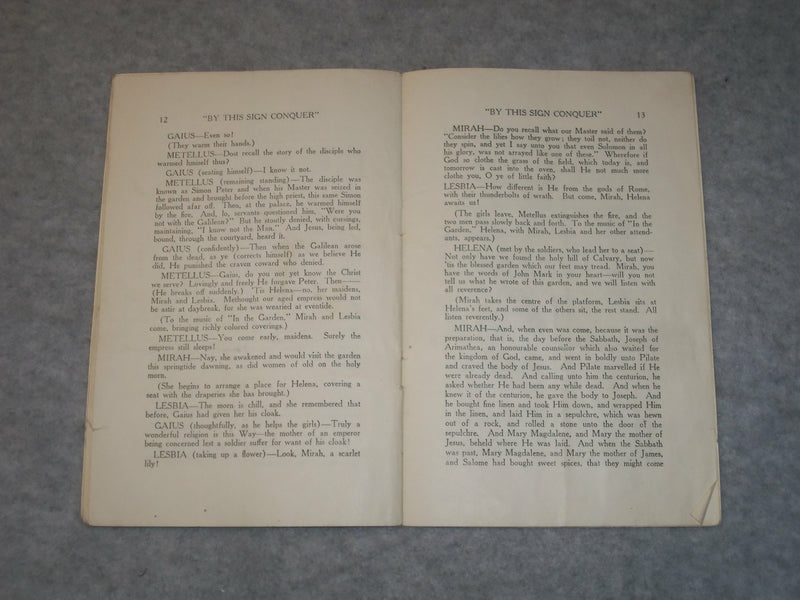 1930'S BY THIS SIGN CONQUER! - A PAGEANT PLAY FOR EASTER BY ELSIE YALE - J 6325