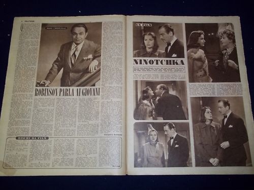 1948 APRIL 3 HOLLYWOOD ITALIAN MAGAZINE TYRONE POWER COVER - PHOTOS - NP 950