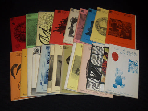 1970-1974 THE GLASS WORKSHOP - STAINED GLASS JOURNAL LOT OF 23 ISSUES - O 1635