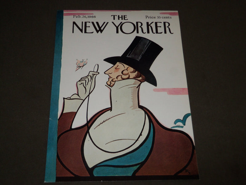 1966 FEBRUARY 26 NEW YORKER MAGAZINE FRONT COVER ONLY BY REA IRVIN - ART DECO