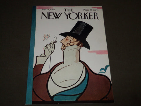 1966 FEBRUARY 26 NEW YORKER MAGAZINE FRONT COVER ONLY BY REA IRVIN - ART DECO