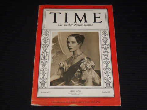 1935 DECEMBER 30 TIME MAGAZINE - HELLEN HAYES - T 501