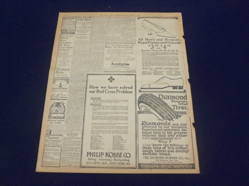 1917 JULY 5 NEW YORK TIMES - BAKER SEIZES NEWS DISPATCHES - NT 9295