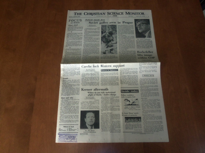 1968 JULY 27-29 THE CHRISTIAN SCIENCE MONITOR -ROCKEFELLER IMPACTS GOP - NP 4667