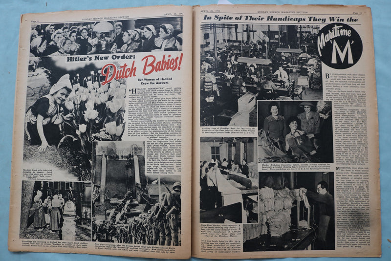 1943 APRIL 25 SUNDAY MIRROR NEWSPAPER MAGAZINE SECTION - RISE STEVENS - NP 9096