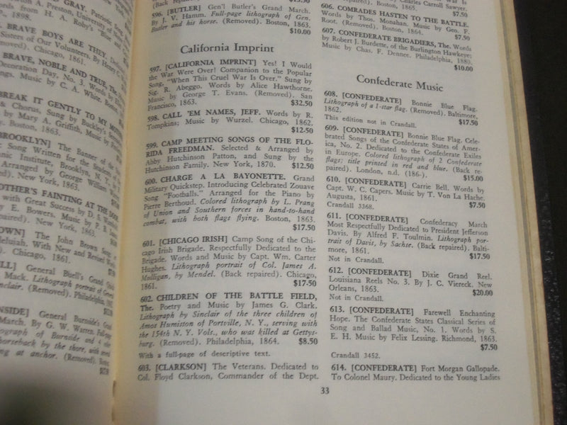 1956 THE WAR BETWEEN THE STATES CATALOG - EDWARD MORRILL & SON INC. - KD 4591
