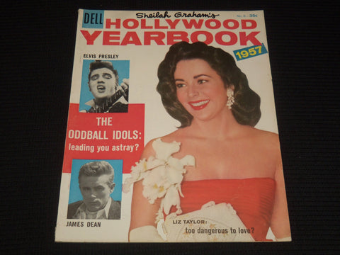 1957 NO. 8 SHEILAH GRAHAM'S HOLLYWOOD YEARBOOK MAGAZINE - LIZ TAYLOR - E 14563