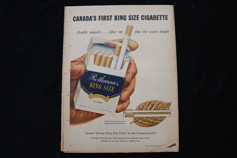 1957 NOV 23 STAR WEEKLY MAGAZINE - TREASURES FROM YOUR JEWELLER COVER - E 26133