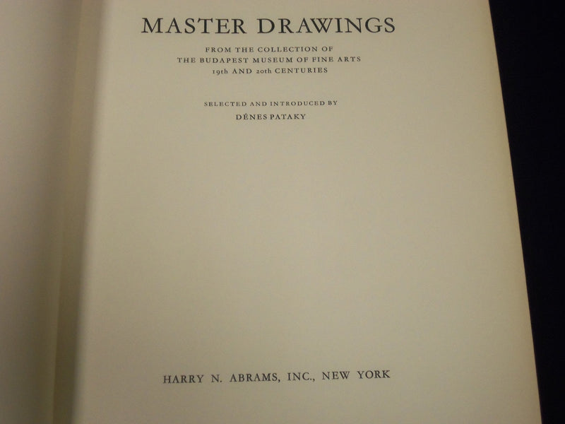 MASTER DRAWINGS COLLECTION OF BUDAPEST MUSEUM 19TH & 20TH CENTURY BOOK - KD 2868