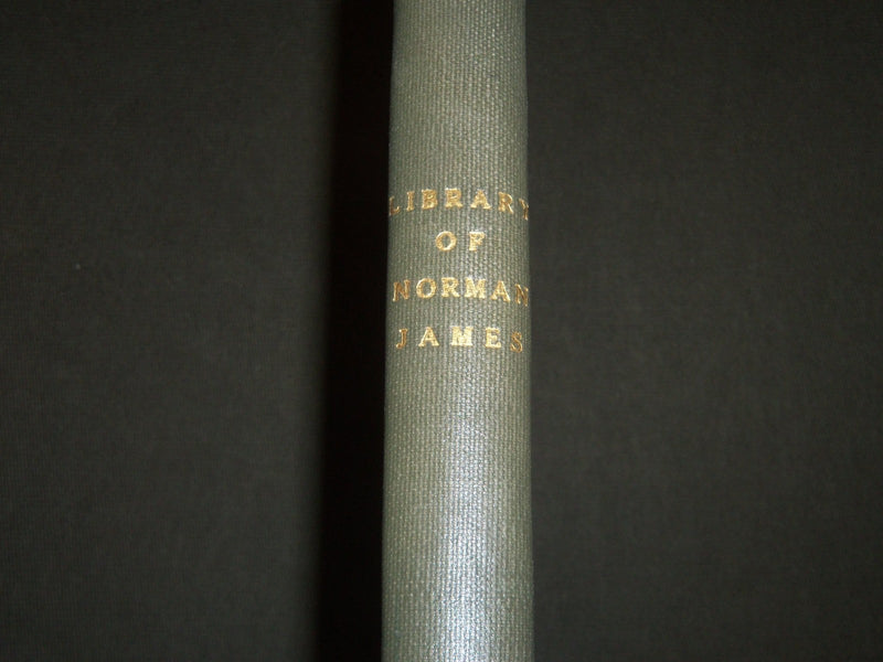1928 NOV 9 & 15 THE LIBRARY OF NORMAN JAMES AUCTION CATALOGUE - KD 2099D