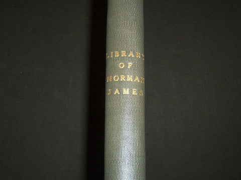 1928 NOV 9 & 15 THE LIBRARY OF NORMAN JAMES AUCTION CATALOGUE - KD 2099D