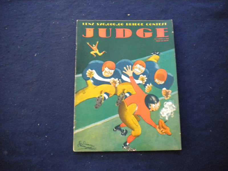 1930 NOVEMBER 8 JUDGE MAGAZINE - FOOTBALL - LENZ BRIDGE CONTEST - B 438L