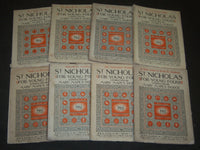 1897 ST. NICHOLAS MONTHLY MAGAZINE LOT OF 8 ISSUES - NICE ILLUS. & ADS - WR 1076
