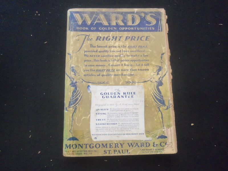 1931-32 FALL AND WINTER MONTGOMERY WARD CATALOG - ST. PAUL, MINNESOTA- R 93E