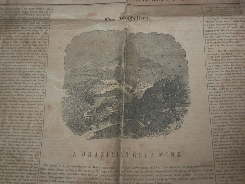 1853 SEP 3 THE SATURDAY EVENING POST NEWSPAPER - GODIVA - GARIBALDI - NP 5056