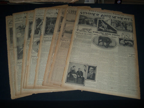 1912 CINCINNATI COMMERCIAL TRIBUNE DRAMA SECTIONS LOT OF 8 ISSUES - NTL 96