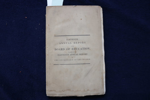 1848 MASSACHUSETTS BOARD OF EDUCATION ANNUARL REPORT SOFTCOVER BOOK - K 872