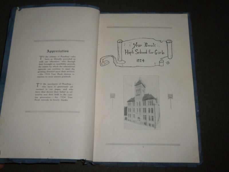 1924 READING HIGH SCHOOL FOR GIRLS YEARBOOK - PENNSYLVANIA - PHOTOS - YB 1431