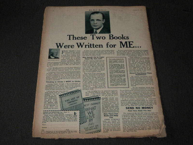 1933 JANUARY 14 MID-WEEK PICTORIAL MAGAZINE SECTION - CALVIN COOLIDGE - J 3209