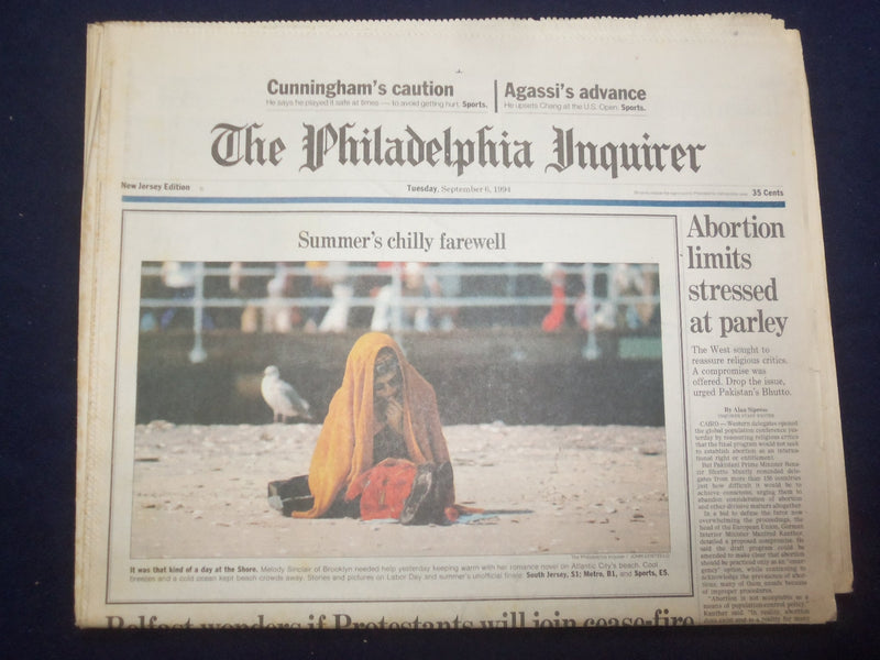 1994 SEP 6 PHILADELPHIA INQUIRER - ABORTION LIMITS STRESSED AT PARLEY - NP 7148