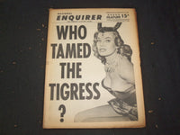 1966 JUNE 5 NATIONAL ENQUIRER NEWSPAPER - WHO TAMED THE TIGRESS? - NP 7415