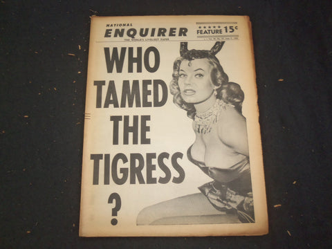 1966 JUNE 5 NATIONAL ENQUIRER NEWSPAPER - WHO TAMED THE TIGRESS? - NP 7415