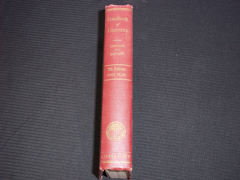 1944 NURSES HANDBOOK OF OBSTETRICS HARDCOVER BOOK BY LOUISE ZABRISKIE - KD 7608