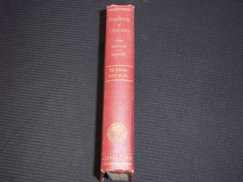 1944 NURSES HANDBOOK OF OBSTETRICS HARDCOVER BOOK BY LOUISE ZABRISKIE - KD 7608