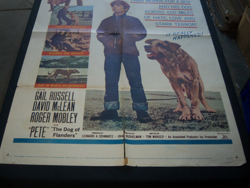 1961 THE SILENT CALL MOVIE POSTER - GAIL RUSSELL - DAVID MCLEAN- MOBLEY - P 522