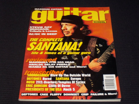 1997 APRIL GUITAR SCHOOL MAGAZINE - SANTANA FRONT COVER - E 7177