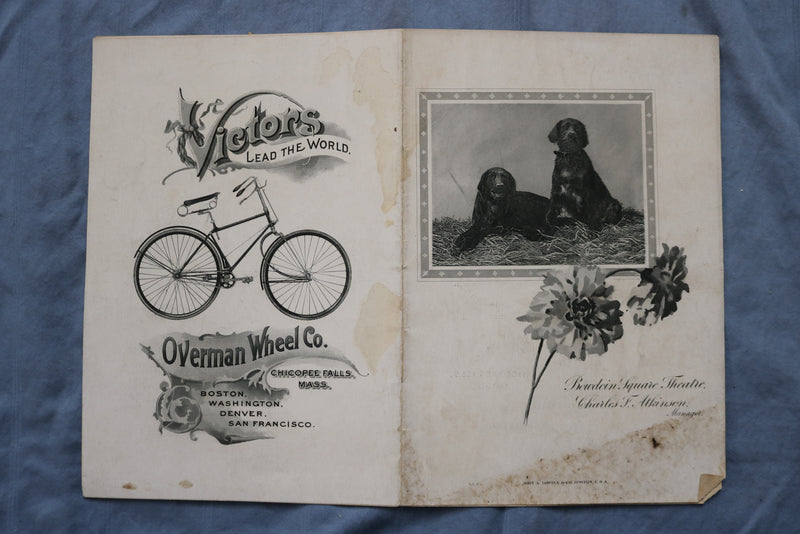 1892-1893 BOWDOIN SQUARE THEATRE PROGRAM - LOT OF 4 - BOSTON, MA - K 2608