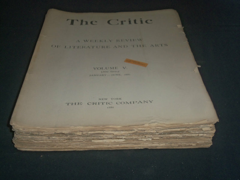 1886 THE CRITIC MAGAZINE LOT OF 25 PLUS INDEX -GREAT REVIEWS & ARTICLES- WR 559R