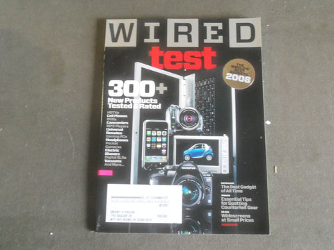 2008 WINTER WIRED MAGAZINE - 300+ NEW PRODUCTS TESTED & RATED COVER - B 5340X