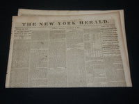 1855 SEPTEMBER 9 NEW YORK HERALD NEWSPAPER - SANTA ANNA ABDICATION - NP 4895