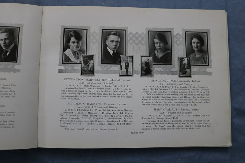 1920 THE SARGASSO EARLHAM COLLEGE YEARBOOK - RICHMOND, INDIANA - YB 3423