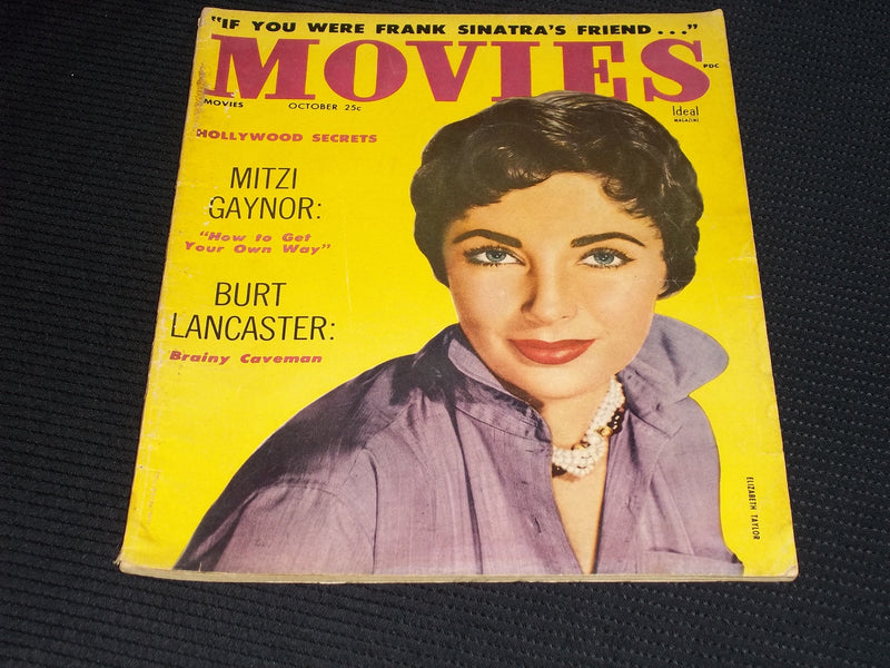 1955 OCTOBER MOVIES MAGAZINE - LIZ TAYLOR FRONT COVER - E 16188