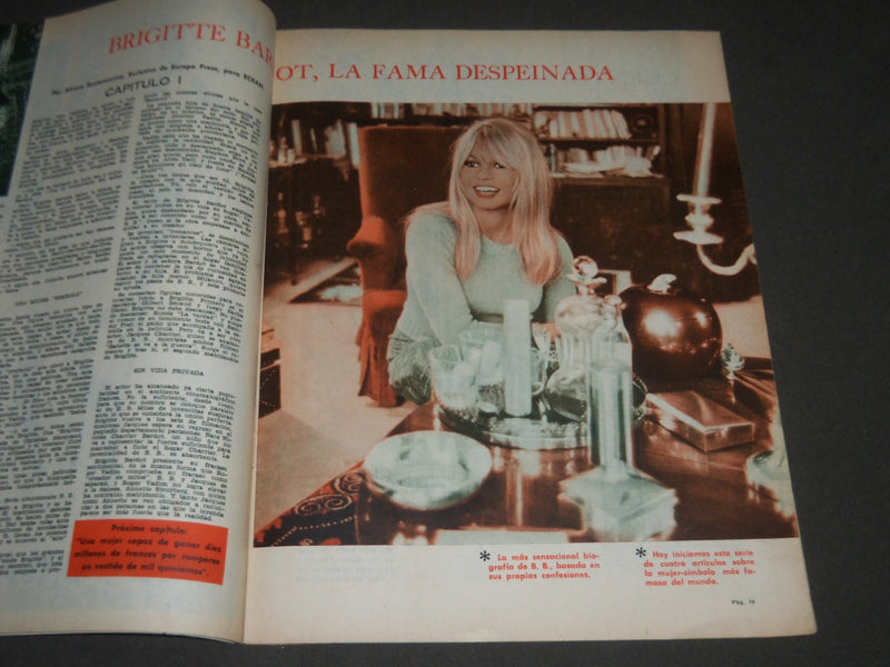 1961-1968 BRIGETTE BARDOT - ECRAN SPANISH MAGAZINES LOT OF 5 - O 2361K