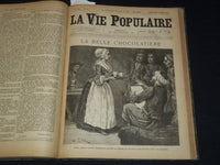 1884 JAN-MAR LA VIE POPULAIRE MAGAZINE BOUND VOLUME #1- EMILE ZOLA - KD 7462C