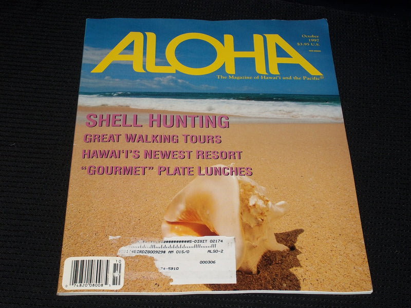 1997 OCTOBER ALOHA MAGAZINE - SHELL HUNTING FRONT COVER - E 1624