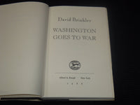1988 WASHINGTON GOES TO WAR BOOK INSCRIBED BY DAVID BRINKLEY - KD 2771C