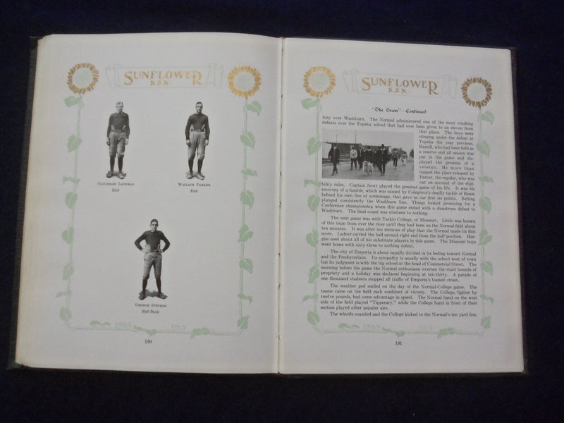 1915 THE SUNFLOWER KANSAS STATE NORMAL SCHOOL YEARBOOK - EMPORIA, KS - YB 3117