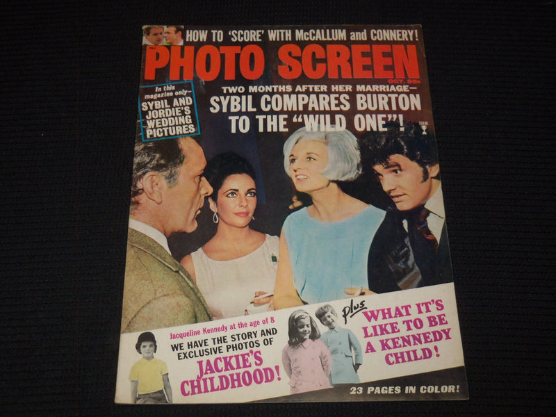 1965 OCTOBER PHOTO SCREEN MAGAZINE - SYBIL & JORDAN BURTON COVER - E 14581