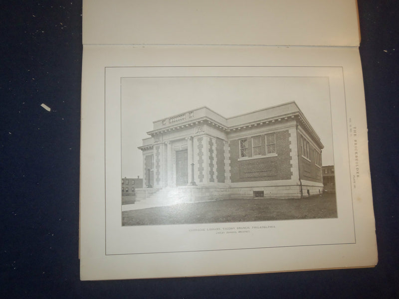 1909 NOVEMBER THE BRICKBUILDER MAGAZINE - AN ARCHITECTURAL MONTHLY - ST 258U